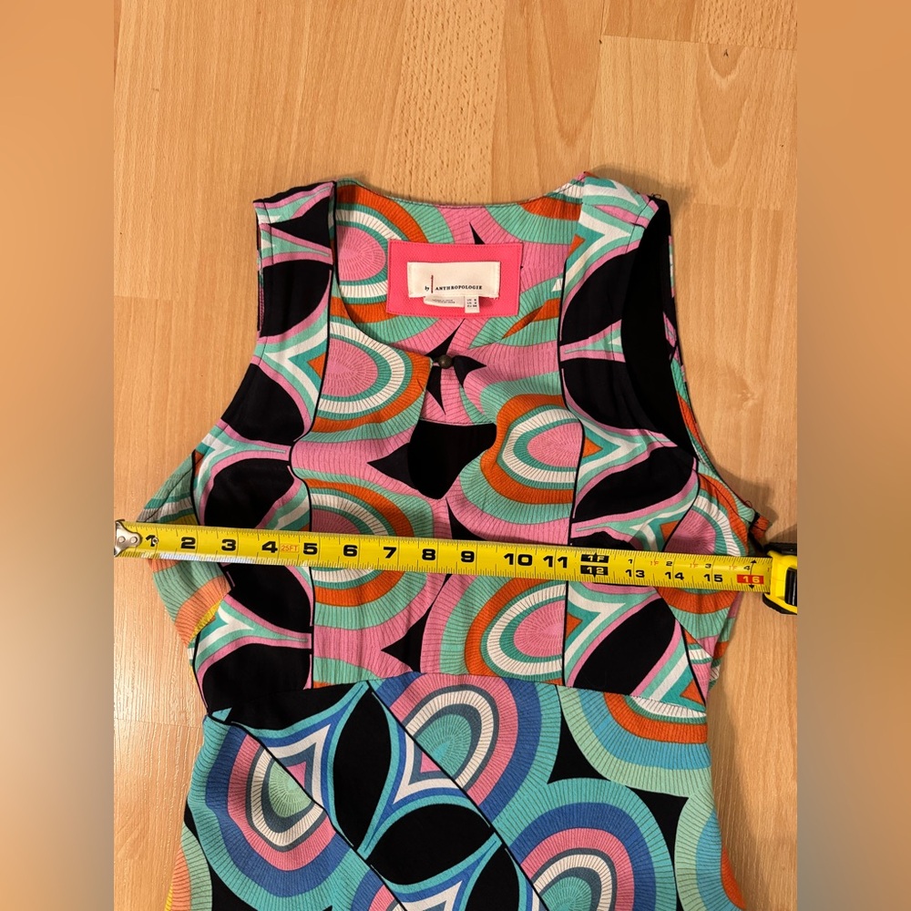 By Anthropologie Kenzie Asymmetrical Midi Dress..size 2 - Picture 10 of 16